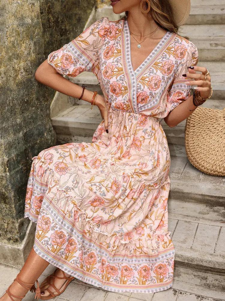 Bohemian%20Pink%20Floral%20Summer%20Dress%20