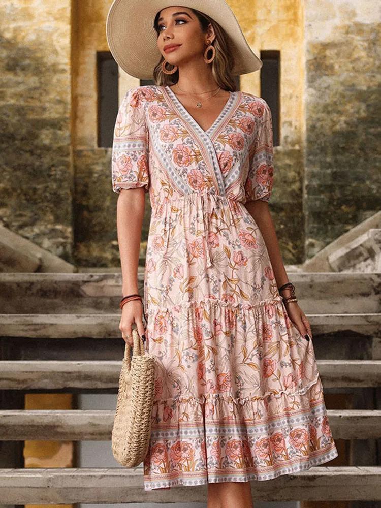 Bohemian%20Pink%20Floral%20Summer%20Dress%20