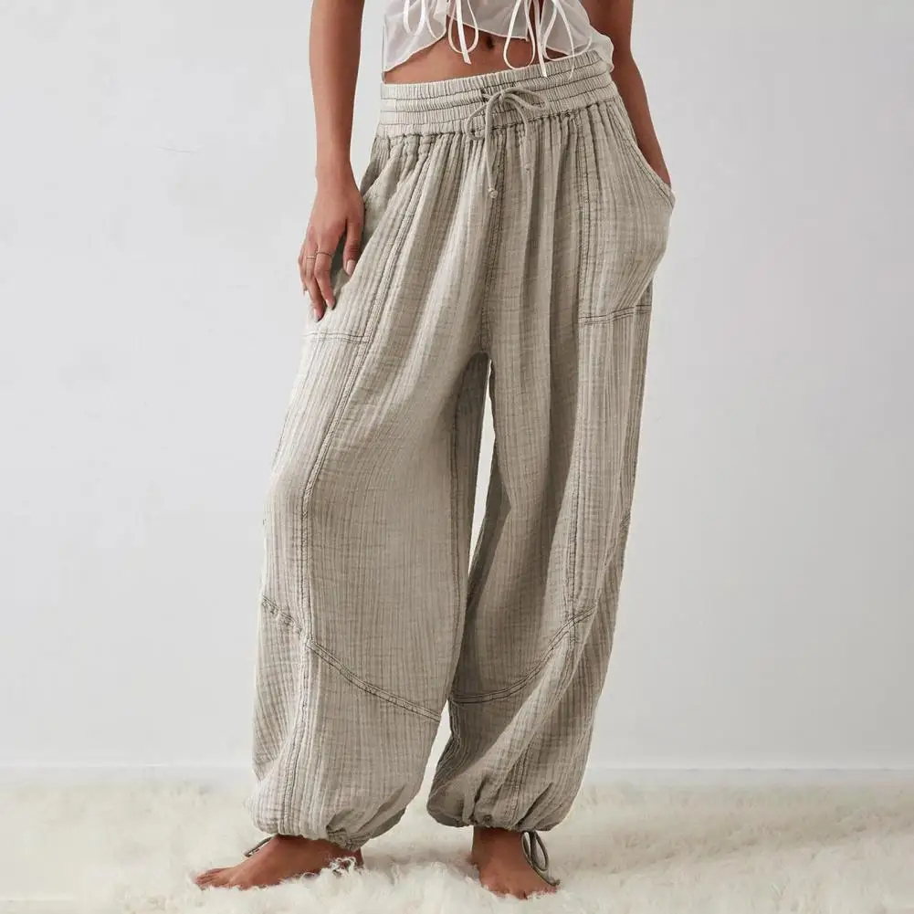 Gray%20Women%20Harem%20Cotton%20Linen%20Pants