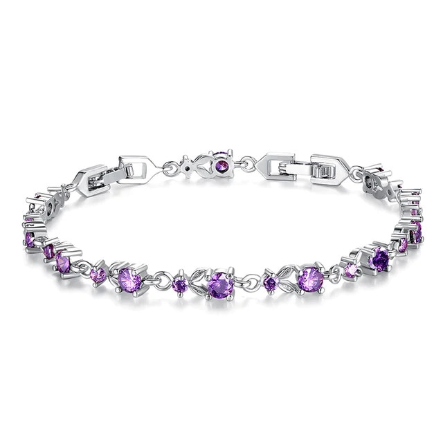 Silver%20Platinium%20Purple%20Cubic%20Zircon%20Stone%20Ladies%20Bracelet%20Bangle/