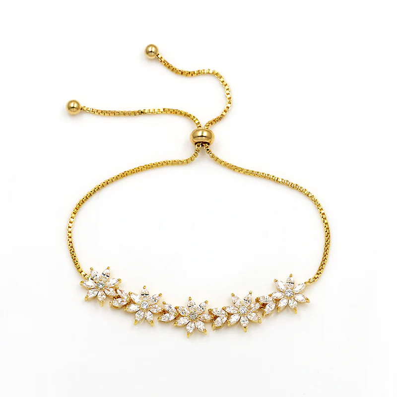 Gold%20Platinum%20Marquise%20Flowers%20Bracelet