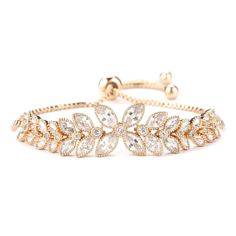 Gold%20Platinum%20Marquise%20Flower%20Bracelet