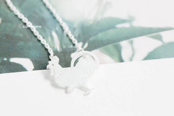 Cock%20Silver%20Necklace%20Minimalist%20Necklace