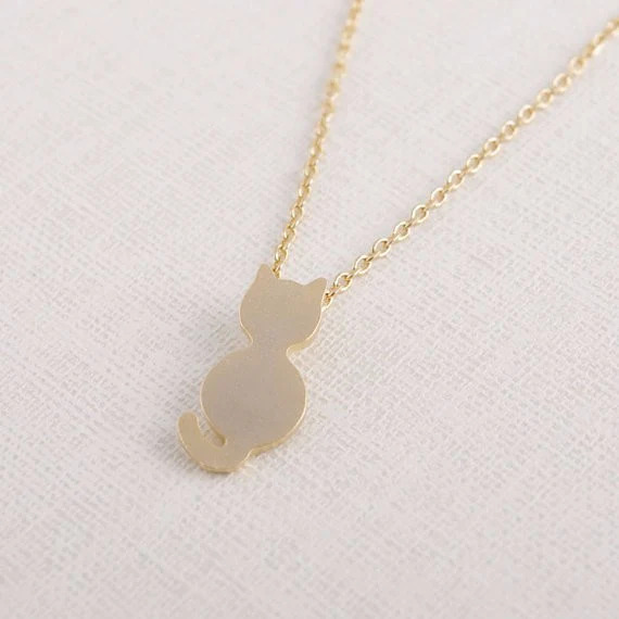 Cute%20Cat%20Necklace,gold%20Minimalist%20Necklace/