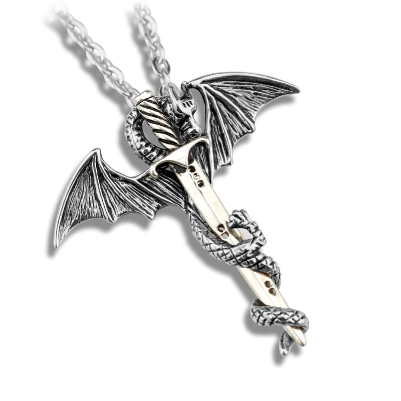 Dragon%20Sword%20Punk%20Silver%20Necklace