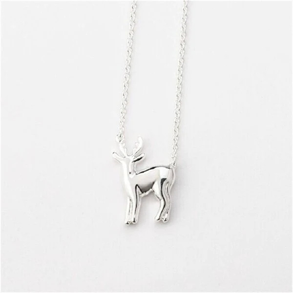 Cute%20Deer%20Silver%20Necklace%20Minimalist%20Necklace/