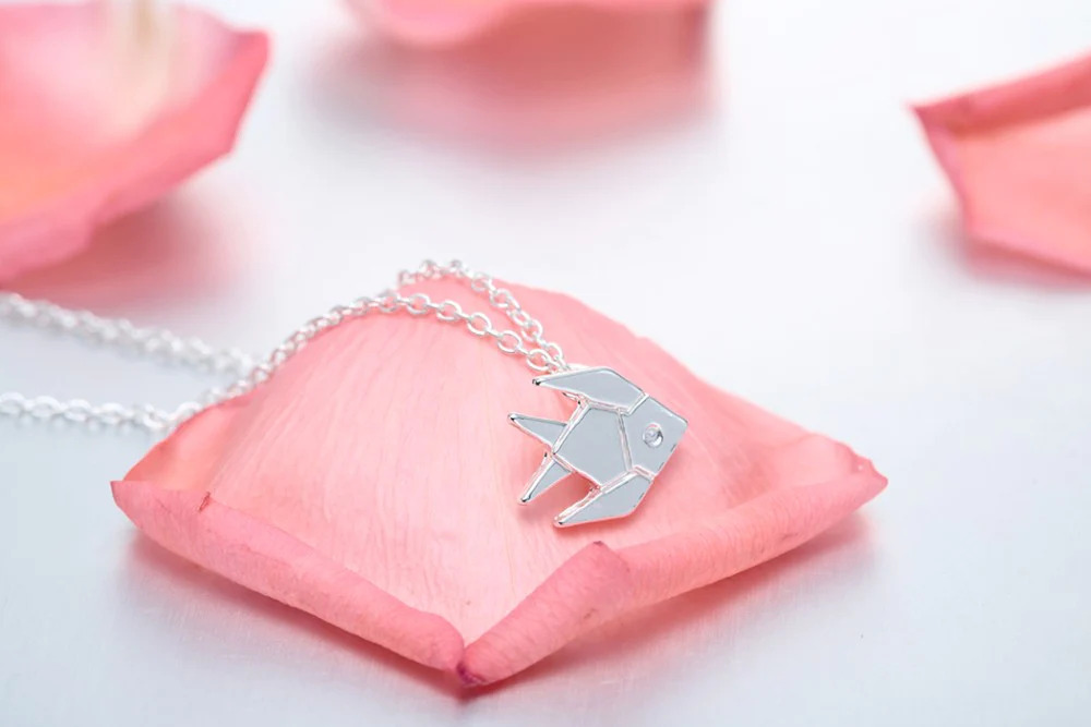 Origami%20Tropical%20Fish%20Silver%20Necklace