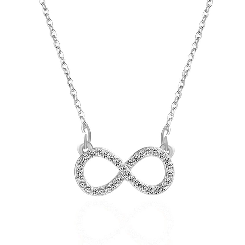 Infinity%20with%20Rhinestones%20silver%20Necklace