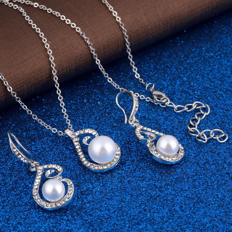 silver%20white%20simulated%20pearl%20romantic%20design%20womens%20jewelry%20set