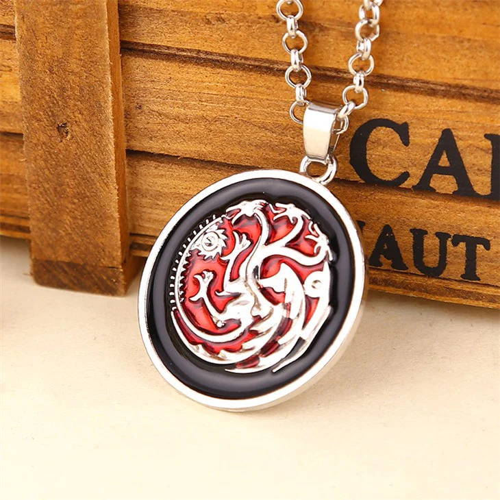 Game%20of%20thrones%20necklace%20Targaryen%20dragon%20song%20of%20ice%20and%20fire/