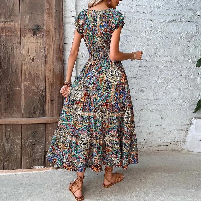 Green%20Women%20Vintage%20Print%20Maxi%20Summer%20Dress%20-