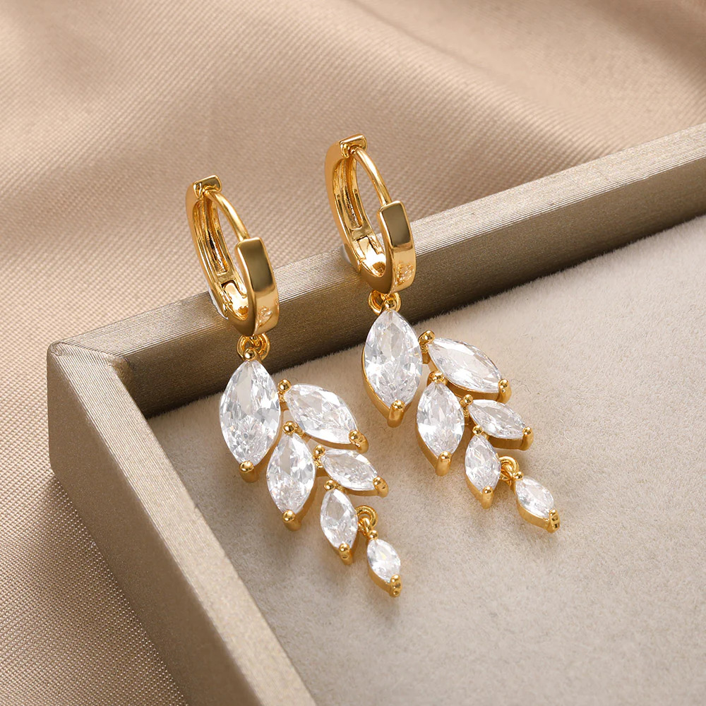 Leaf%20Hook%20Earrings%20Stud%20Earrings/