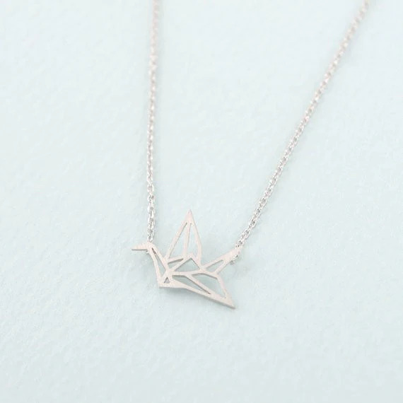 Origami%20Crane%20silver%20Necklace/