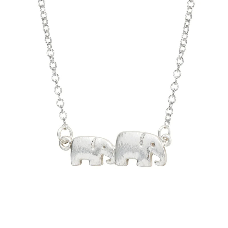 Mother%20and%20Baby%20Elephant%20Silver%20Necklace/