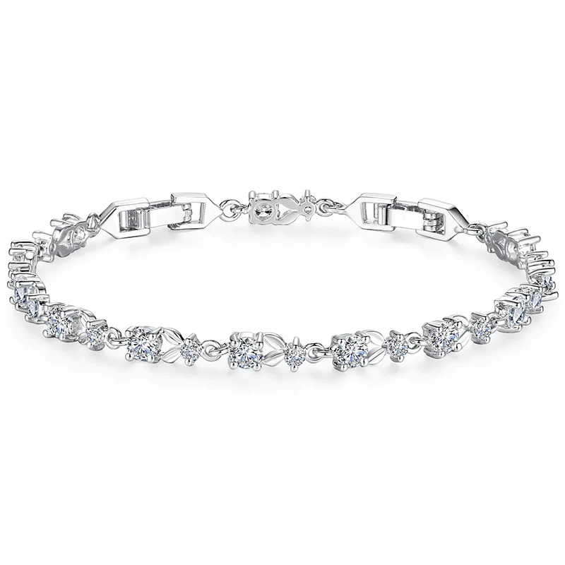 Silver%20Platinum%20White%20Zircon%20Heart%20Elegant%20Ladies%20Bracelet