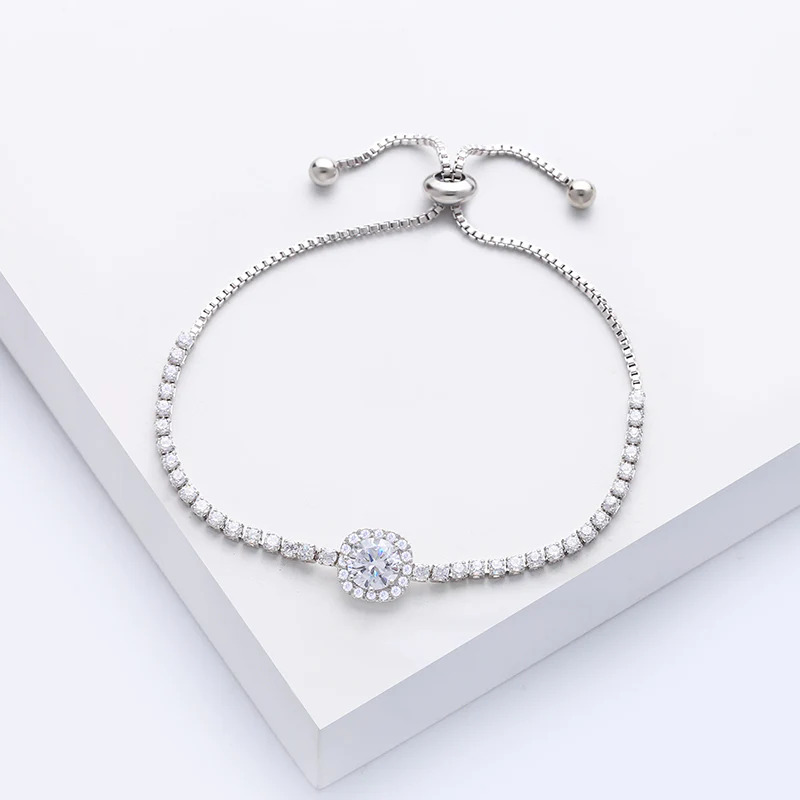 Diamond%20Square%20Silver%20Plated%20Bracelet