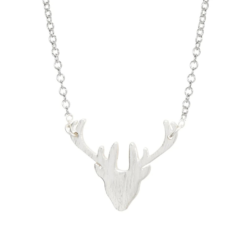 Silver%20Deer%20Horn%20Necklace/