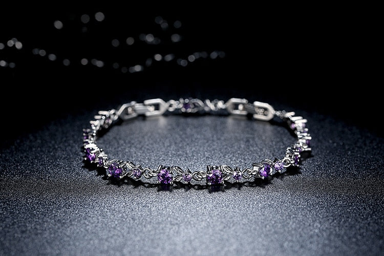 Silver%20Platinium%20Purple%20Cubic%20Zircon%20Stone%20Ladies%20Bracelet%20Bangle/