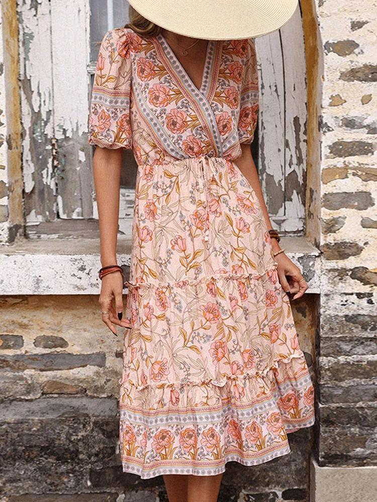 Bohemian%20Pink%20Floral%20Summer%20Dress%20