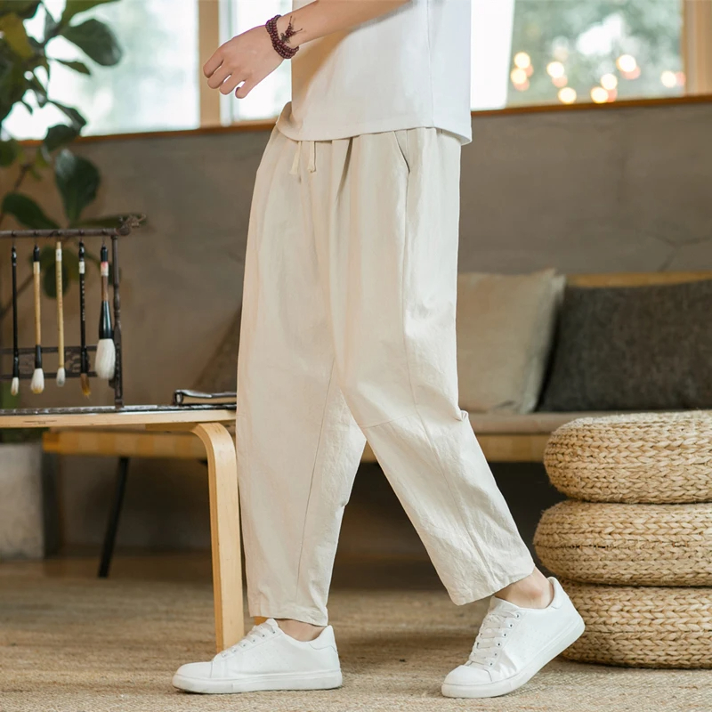 Beige%20Cotton%20Linen%20Men’s%20Pants