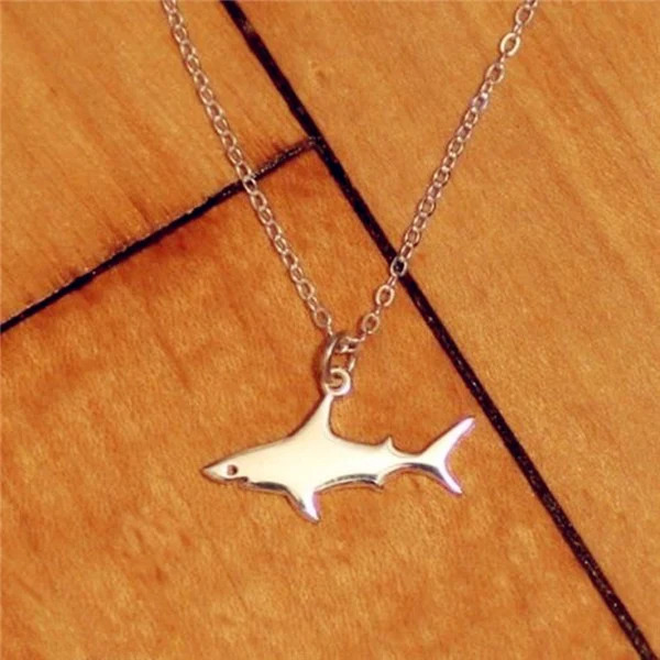 Shark%20Silver%20Necklace%20Minimalist%20Necklace/