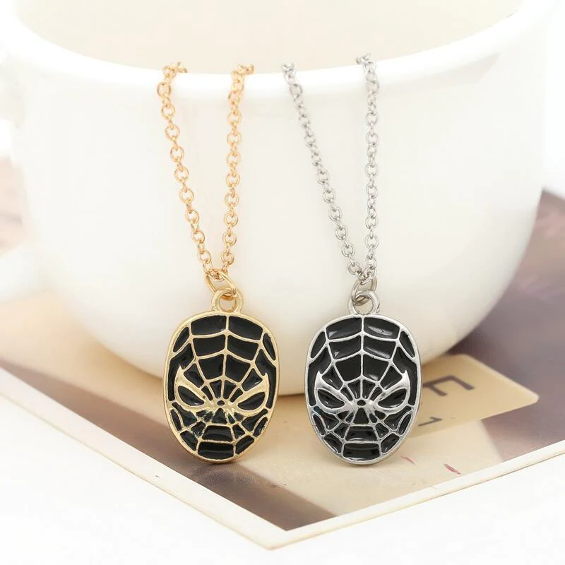 Spiderman%20mask%20silver%20mask%20necklace