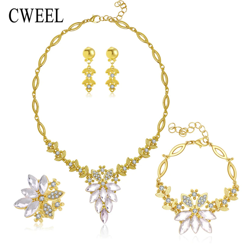 18K%20gold%20plated%20romantic%20design%20crystal%20lady%20jewelry%20set