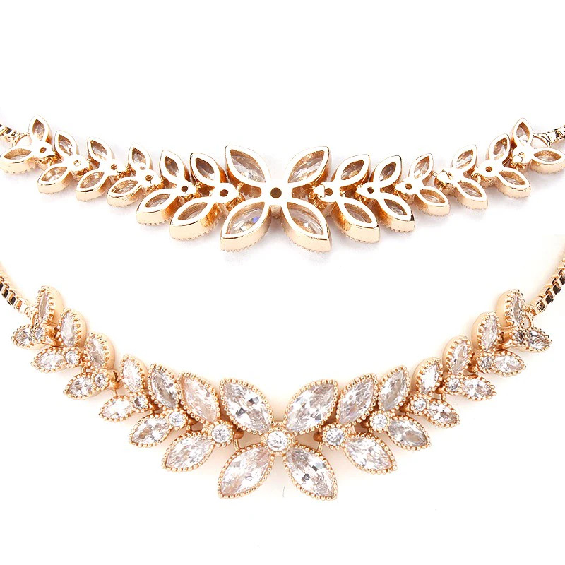 Gold%20Platinum%20Marquise%20Flower%20Bracelet