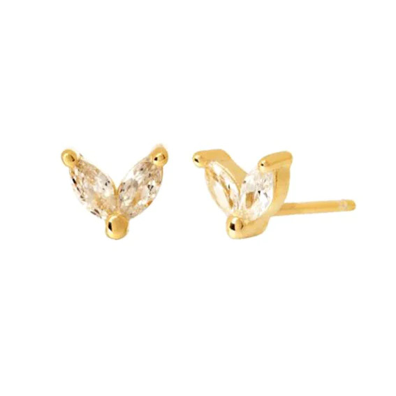 Dainty%202%20Marquise%20Cz%20Flower%20Shaped%20Stud%20Earrings