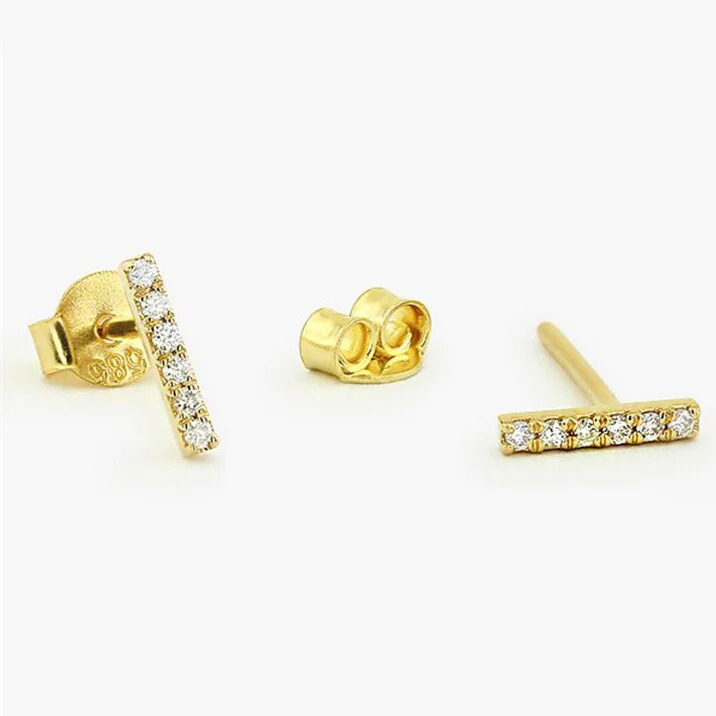 Minimalist%20&%20Dainty%20CZ%20Bar%20Shaped%20Stud%20Earrings