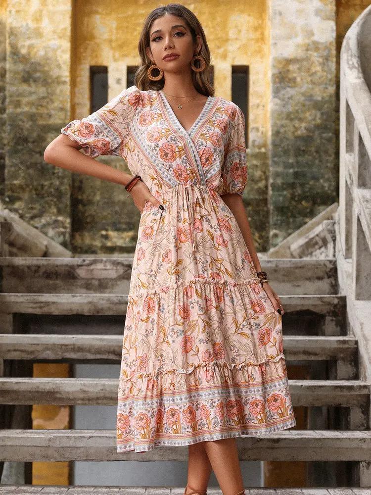 Bohemian%20Pink%20Floral%20Summer%20Dress%20