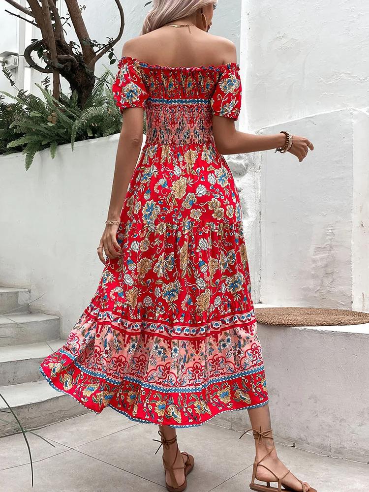 Bohemian%20Red%20Party%20Midi%20Dress%20%20%20-