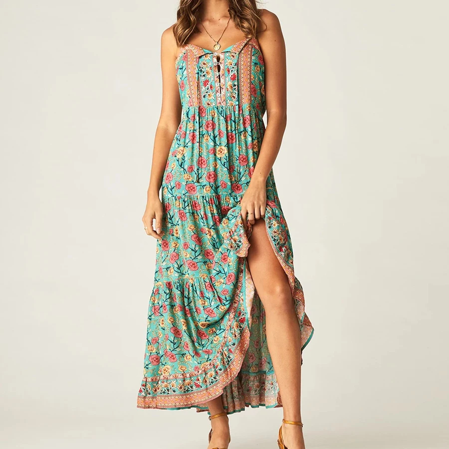 Green%20Gypsy%20Floral%20Summer%20Dress%20%20%20%20