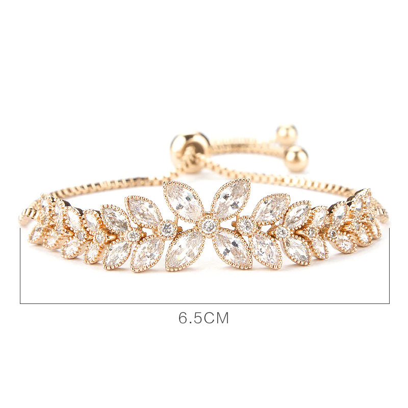 Gold%20Platinum%20Marquise%20Flower%20Bracelet