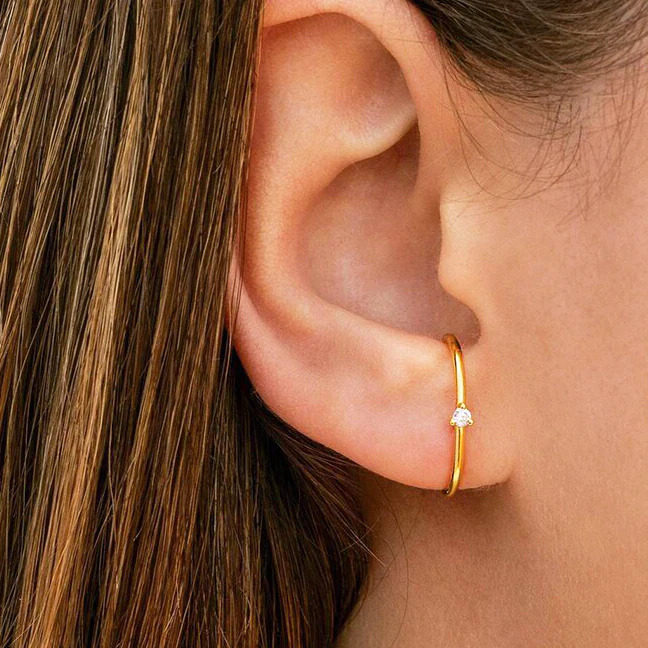 Minimalist%203%20Prongs%20CZ%20Ear%20Lobe%20Cuff%20Earrings/