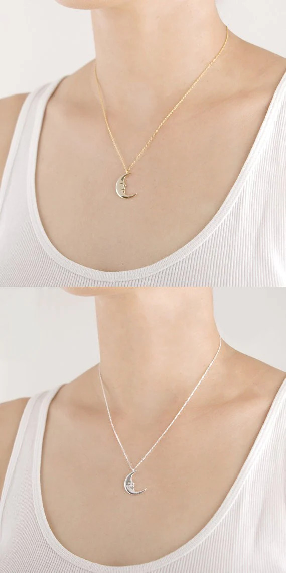 Crescent%20Moon%20Silver%20Necklace