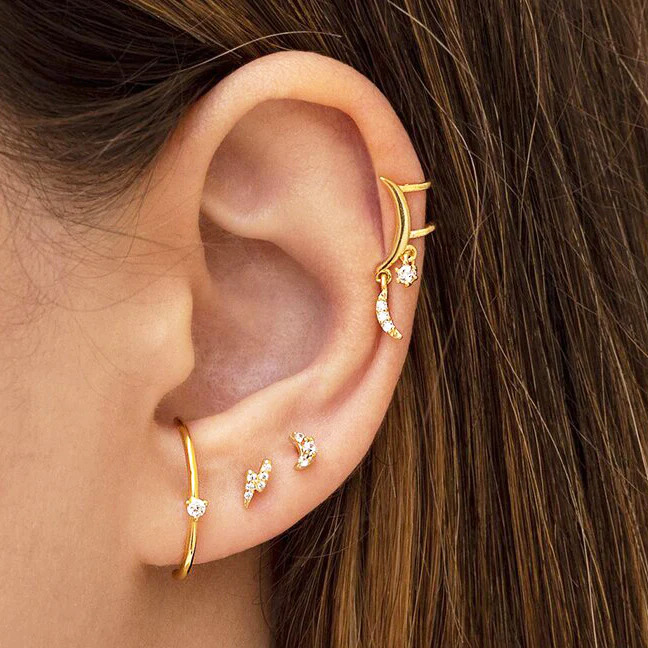 Minimalist%203%20Prongs%20CZ%20Ear%20Lobe%20Cuff%20Earrings