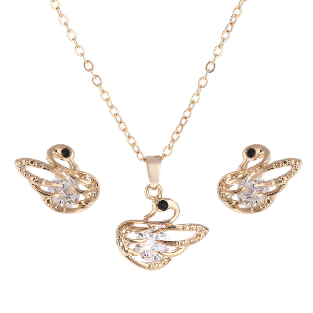 Gold%20crystal%20stone%20swan%20design%20women’s%20jewelry%20set