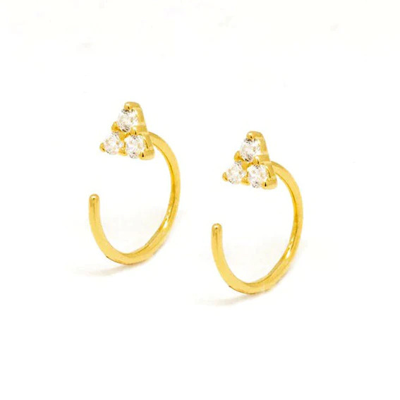 Dainty%20Open%20CZ%20Flower%20Shaped%20Huggie%20Hoop%20Earrings%20-%20Ear%20Hugger