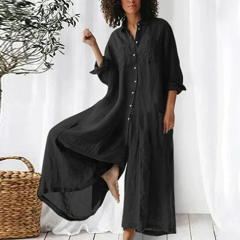 Black%20Cotton%20Linen%20Shirt%20Jumpsuit