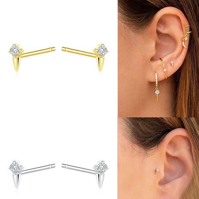 Dainty%20&%20Tiny%20CZ%20Spike%20Stud%20Earrings/