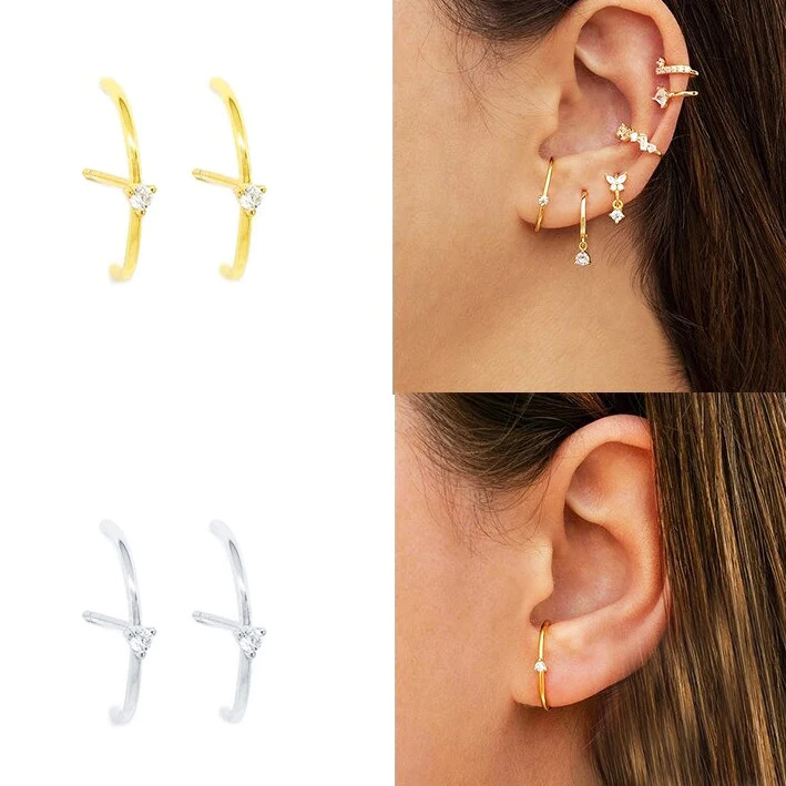 Minimalist%203%20Prongs%20CZ%20Ear%20Lobe%20Cuff%20Earrings