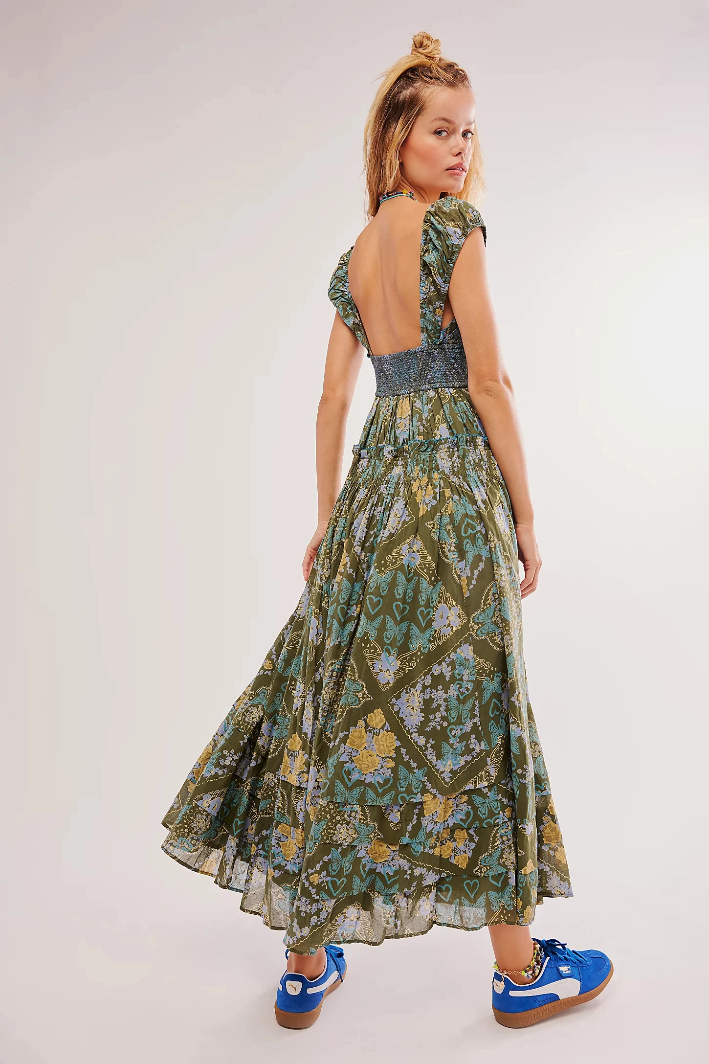 Green%20Boho%20Ruffled%20Layered%20Long%20Dress%20%20