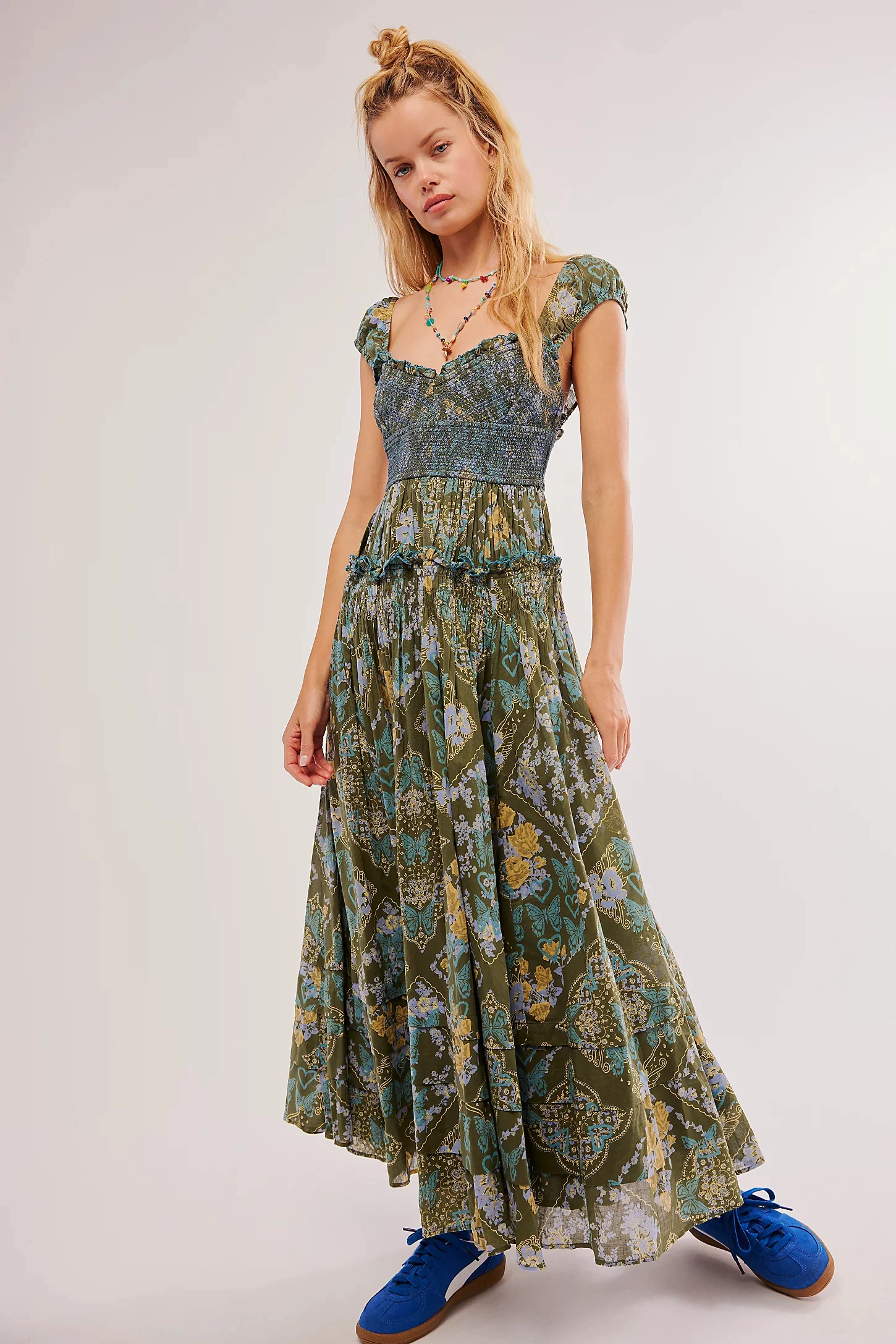 Green%20Boho%20Ruffled%20Layered%20Long%20Dress%20%20-