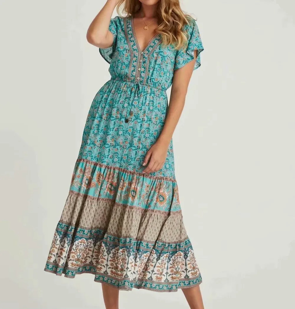 Green%20Floral%20Bohemian%20Casual%20Summer%20Dress%20%20%20%20