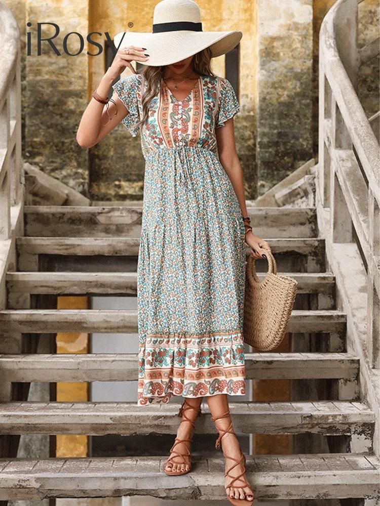 Green%20Floral%20Long%20Bohemian%20Dress