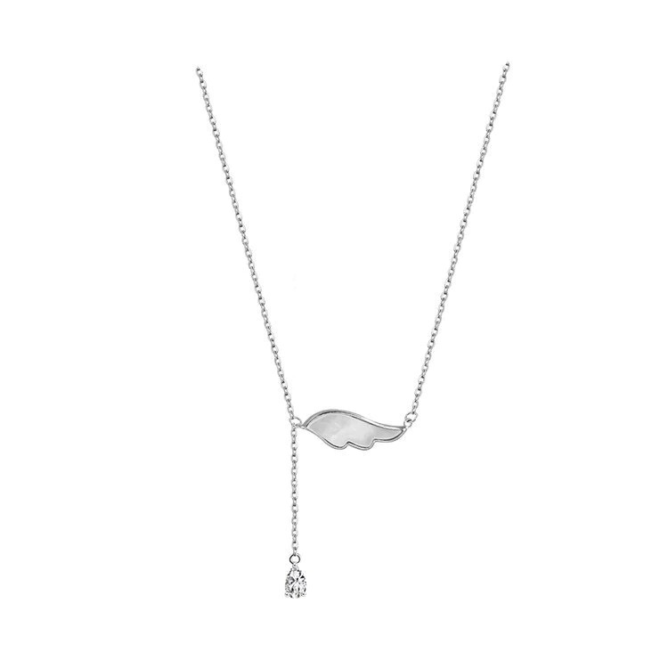 Dainty%20Zircon%20Crystal%20Angel%20Wing%20Choker%20Necklace/