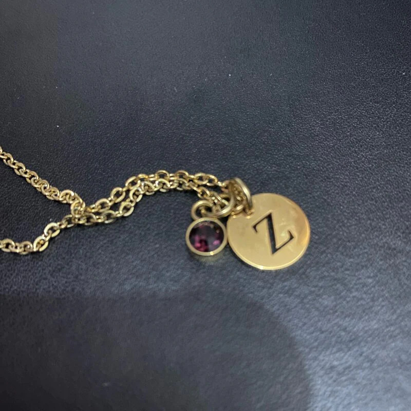 Personalized%20Birthstone%20and%20Initial%20Disc%20Necklace/