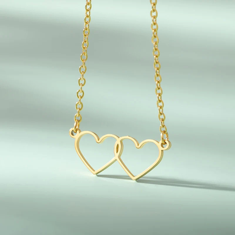 Dainty%20Double%20Heart%20Choker%20Necklace/