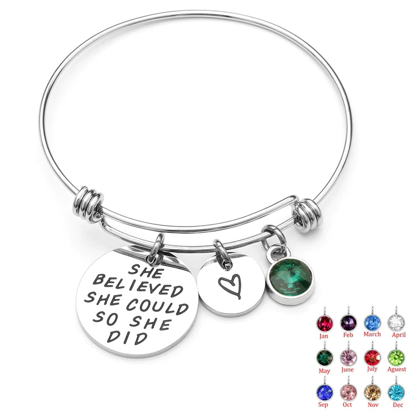 Custom%20Strong%20Girl%20Bangle%20with%20Birthstone/